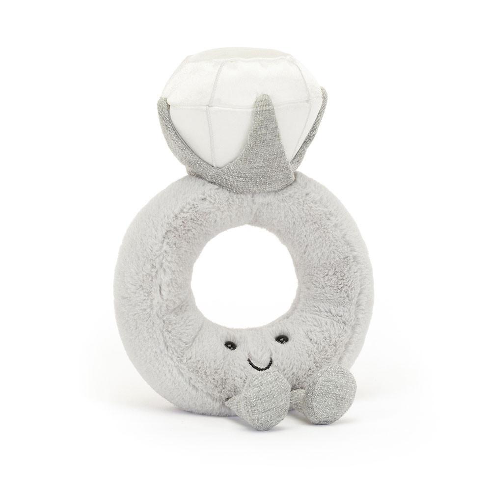 Valentine\'s Day Jellycat Amuseables Diamond Ring 20cm x 12cm x 5cm Gris  Costa Rica |  04617-VAKL
