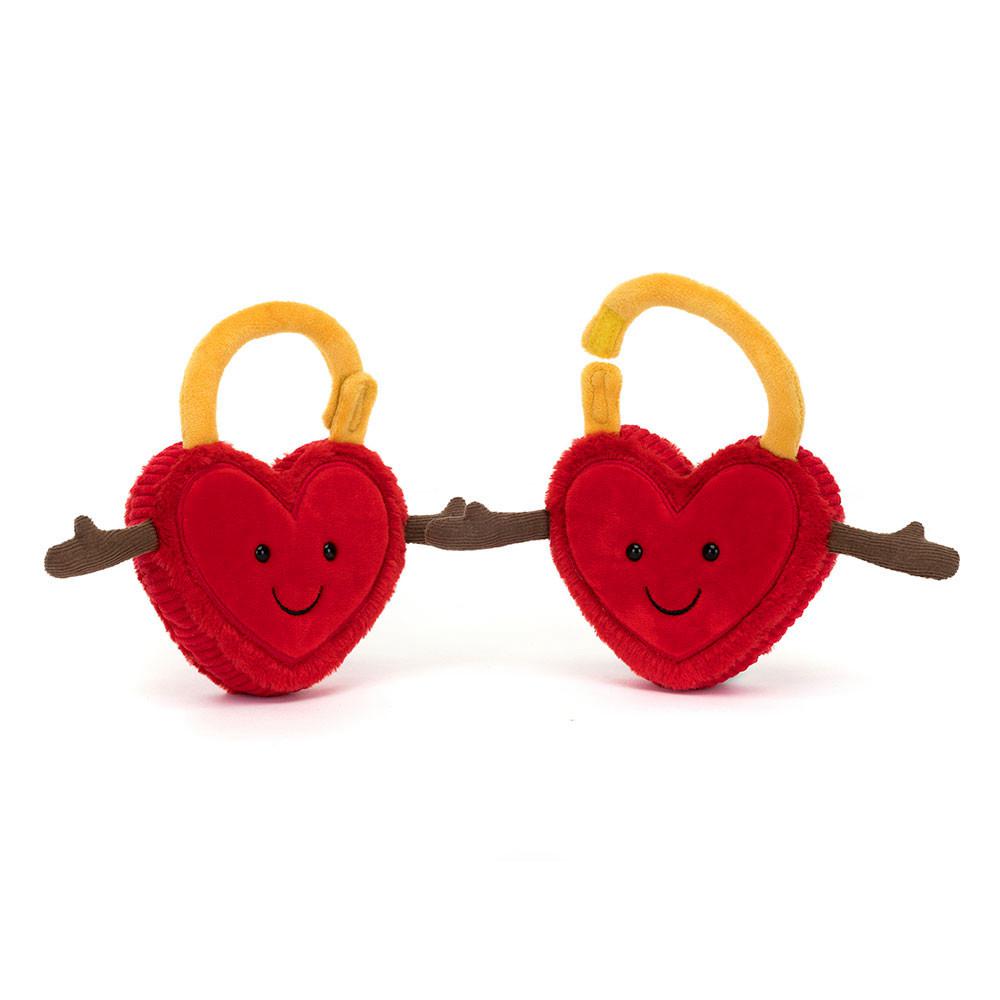 Valentine's Day Jellycat Amuseables Val & Tina Love Locks 15cm x 22cm x 4cm Rojas  Costa Rica |  48603-VBRE
