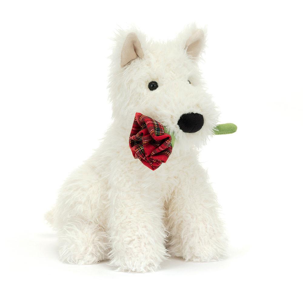Valentine\'s Day Jellycat Munro Scottie Dog \'Love You\' 25cm x 12cm x 23cm Blancas  Costa Rica |  58372-XWMO