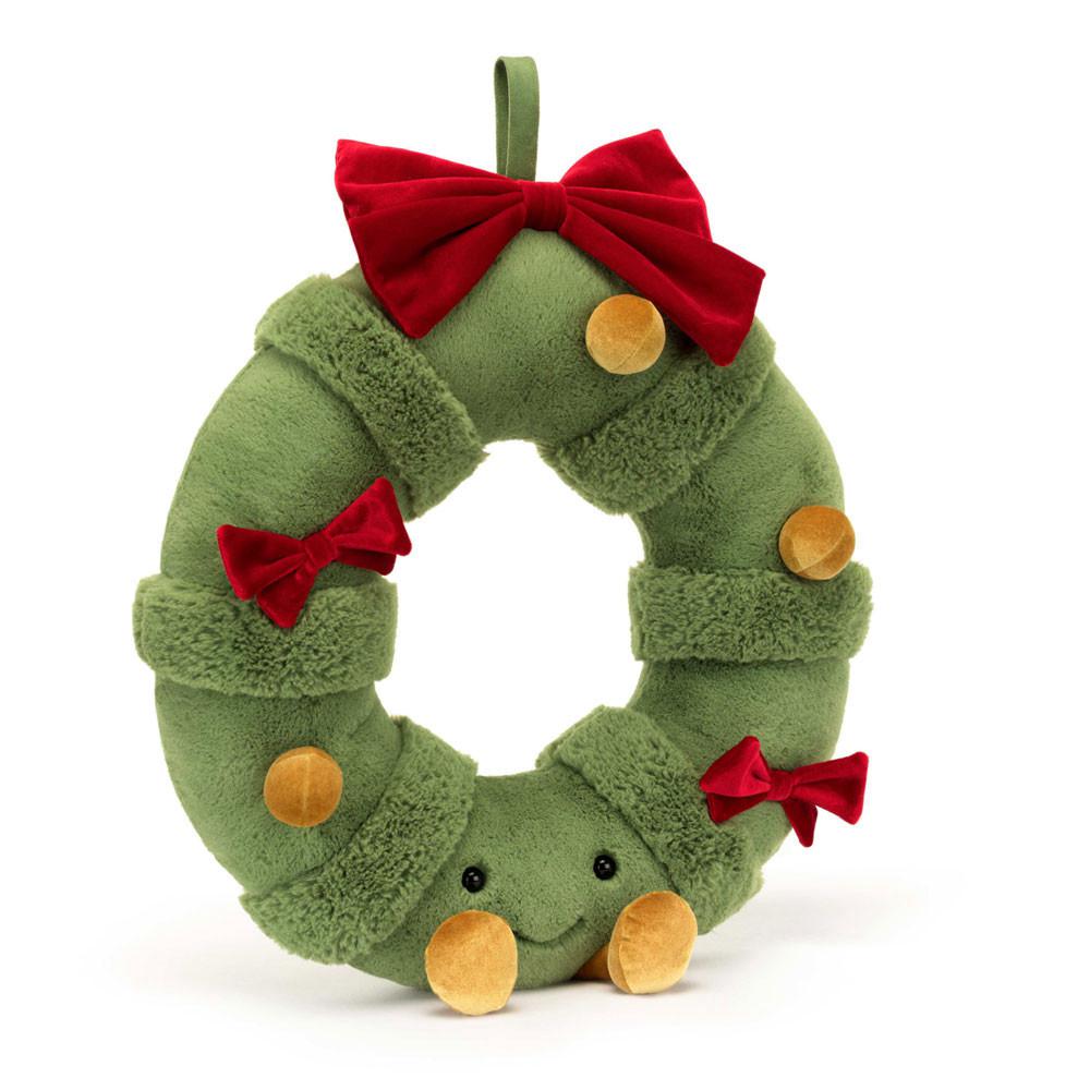 Woodland Jellycat Amuseables Decorated Christmas Wreath 44cm x 37cm x 9cm Verde  Costa Rica |  09324-EUQD